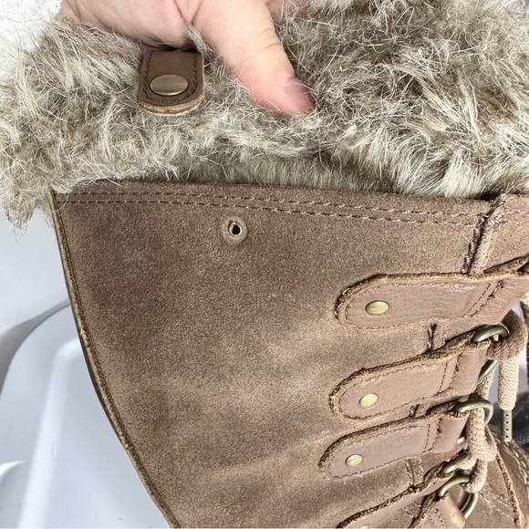 Sorel Joan of Arctic Waterproof Camel Red Faux Fur Tall Winter Boots Women’s 6 - Picture 5 of 12